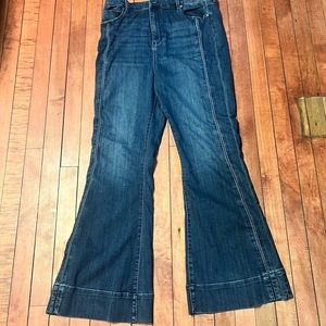 Liverpool Size 16, flare leg jeans with side accents